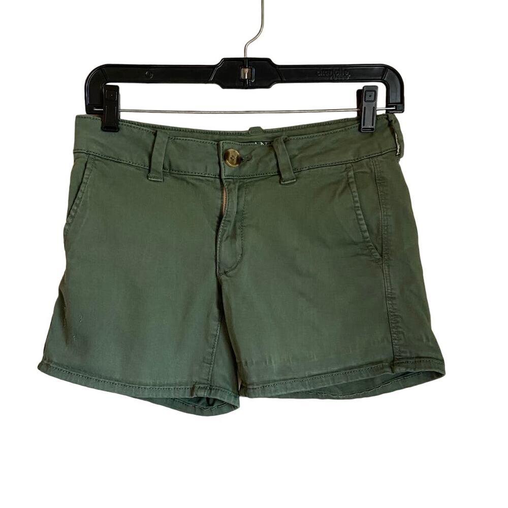 American Eagle Outfitters Stretch Twill Highest Waist Baggy Midi Short Size 2